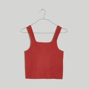 Madewell Ottoman Sweater Tank in Antique Rose color. Ribbed